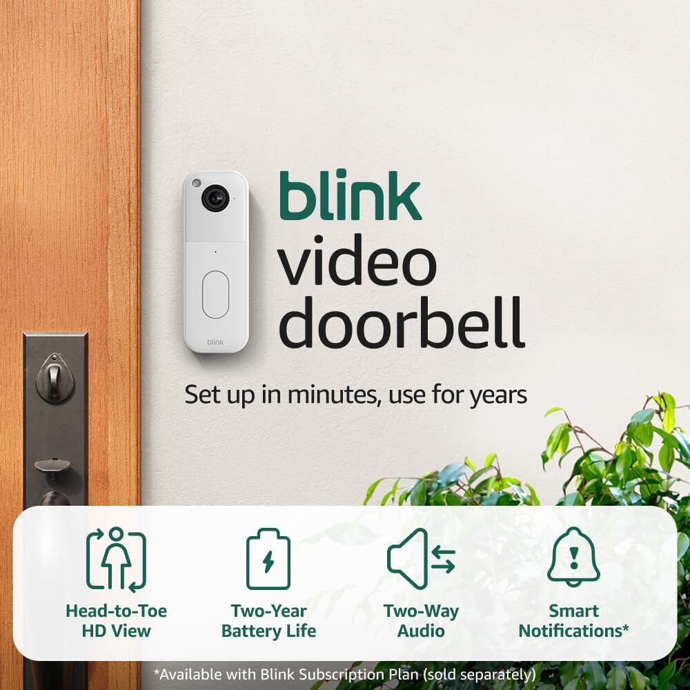 Blink Video Doorbell + Outdoor 4 – W/L Smart Cameras, Camera & Video Doorbell